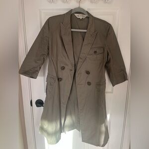 Comme des Garcons Vintage 2011SS Olive Double-Breasted Trench Coat